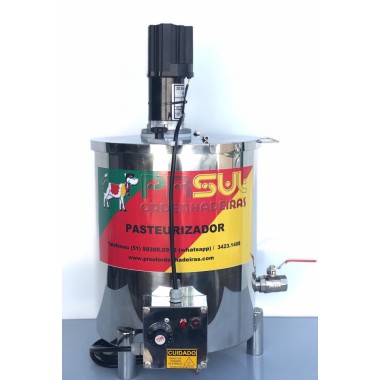 Pasteurizador para Leite 50 lt, modelo circular, com moto agitador automático