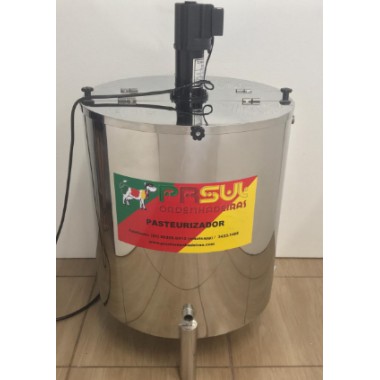 Pasteurizador de 100 lt modelo circular, elétrico, com moto agitador automatico para Molhos