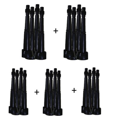 Kit com 5 Jogos de teteiras modelo Flex antibacteriana (serve para modelo 1 e 2 anéis)