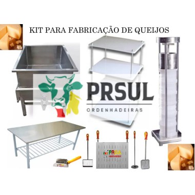 Kit de equipamentos para fabricação de queijos